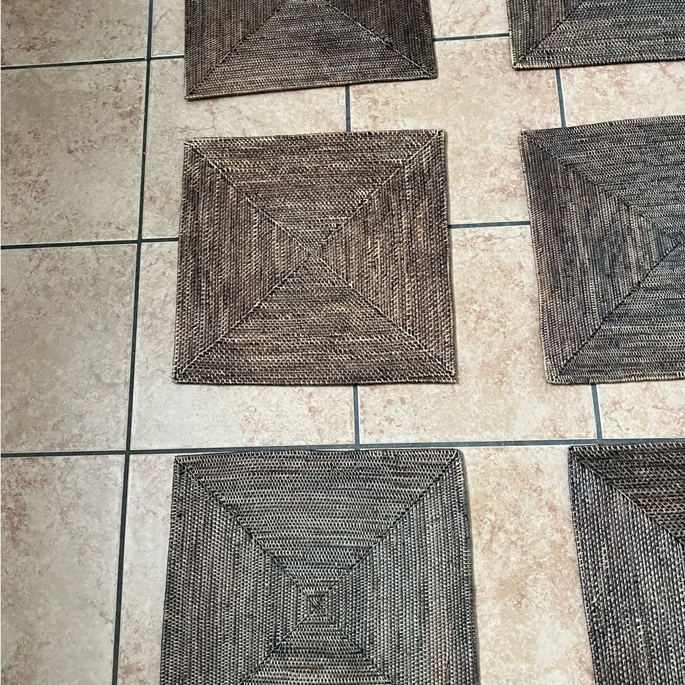 Woven Brown Placemats Set of 6